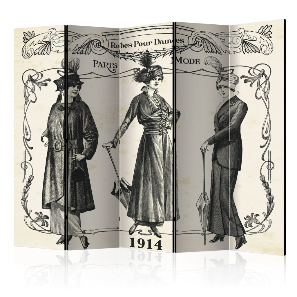 Vouwscherm - Dress 1914 II [Room Dividers]