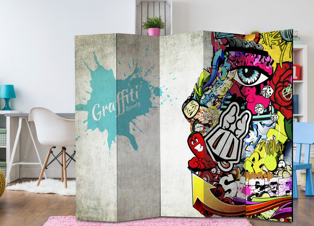 Vouwscherm - Graffiti Beauty [Room Dividers] - Afbeelding 2