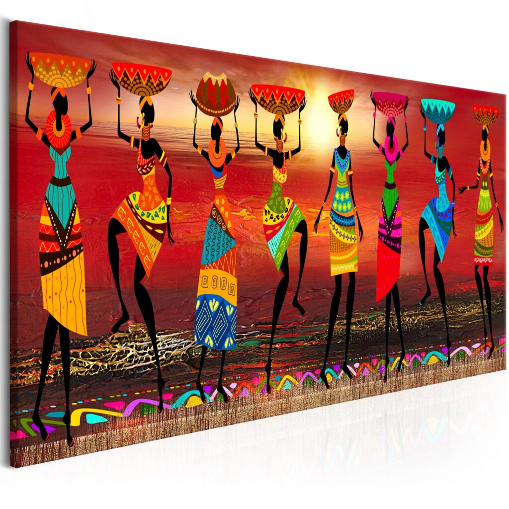 Schilderij - African Women Dancing