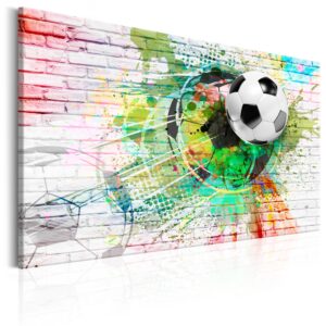 Schilderij - Colourful Sport (Football)