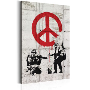 Schilderij -  Soldiers Painting Peace by Banksy