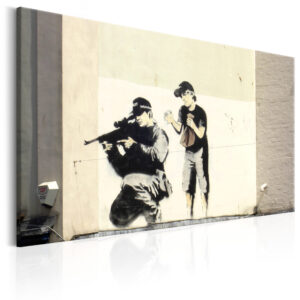Schilderij - Sniper and Child by Banksy