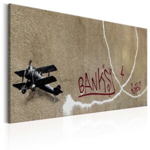 Schilderij - Love Plane by Banksy