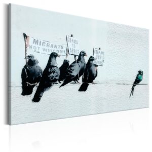 Schilderij - Protesting Birds by Banksy