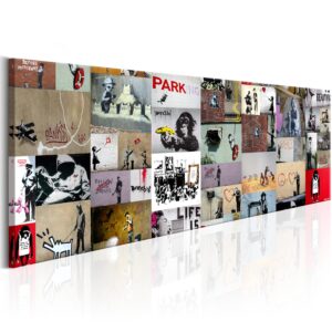 Schilderij - Art of Collage: Banksy II