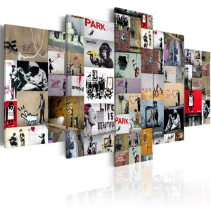 Schilderij - Art of Collage: Banksy IV