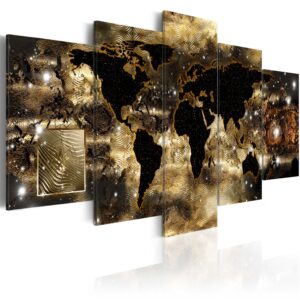 Schilderij - Continents of bronze