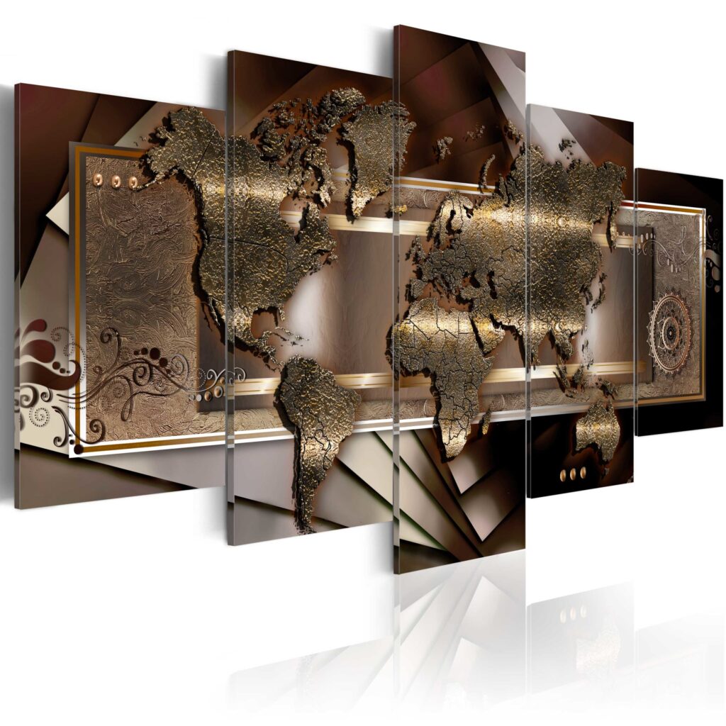 Schilderij - Chestnut map