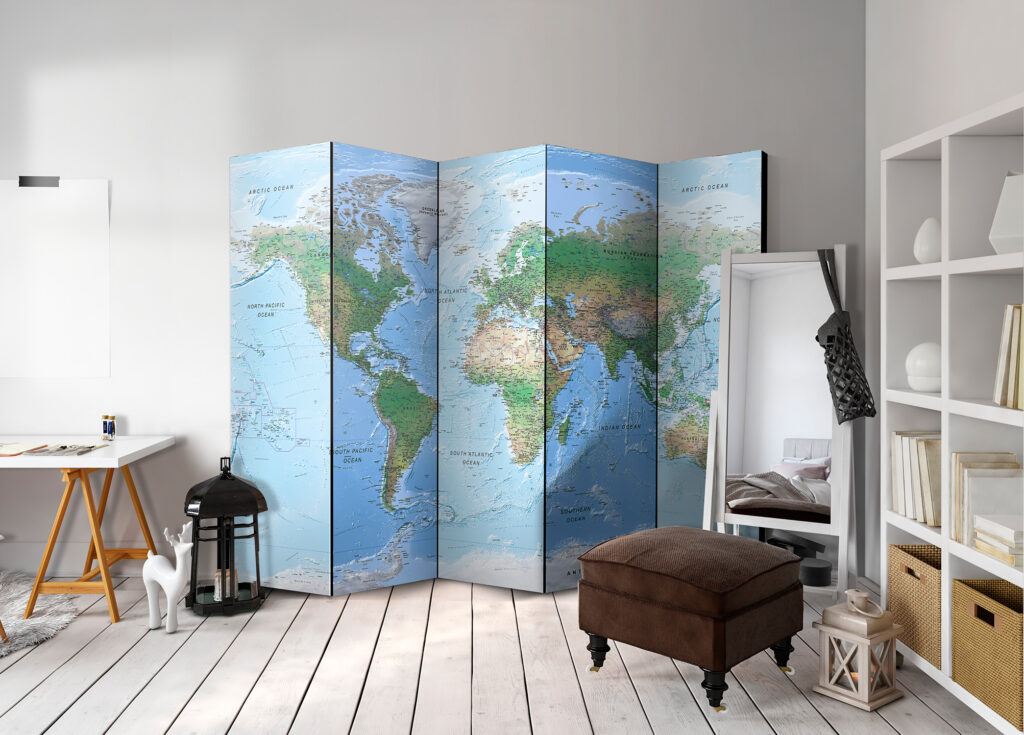 Vouwscherm - World Map [Room Dividers] - Afbeelding 2