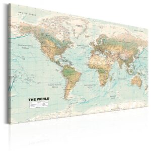 Schilderij - World Map: Beautiful World