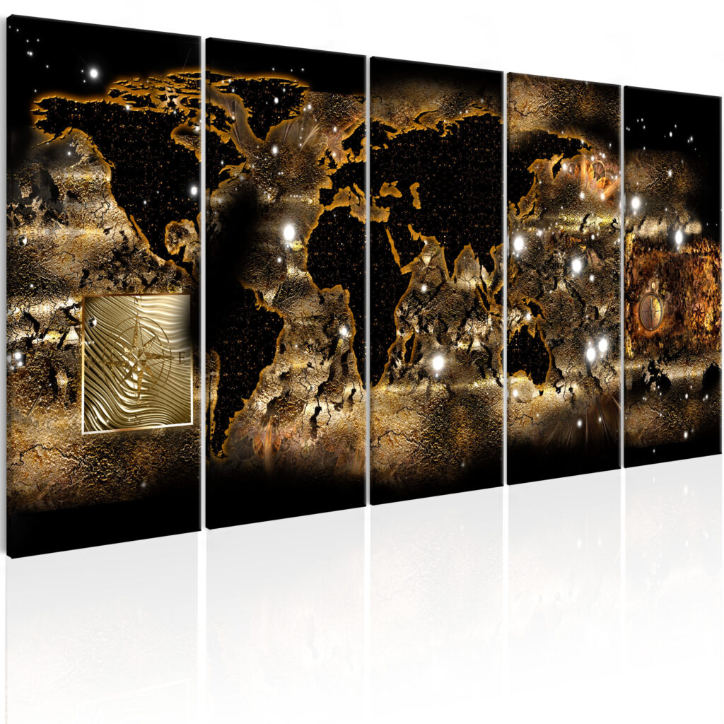 Schilderij - World at Night
