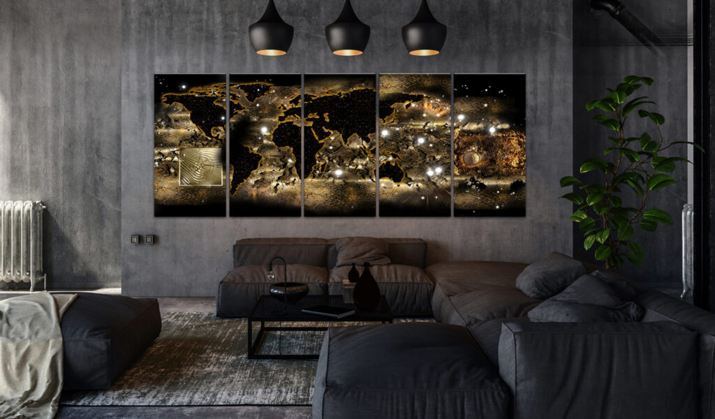 Schilderij - World at Night - Afbeelding 2