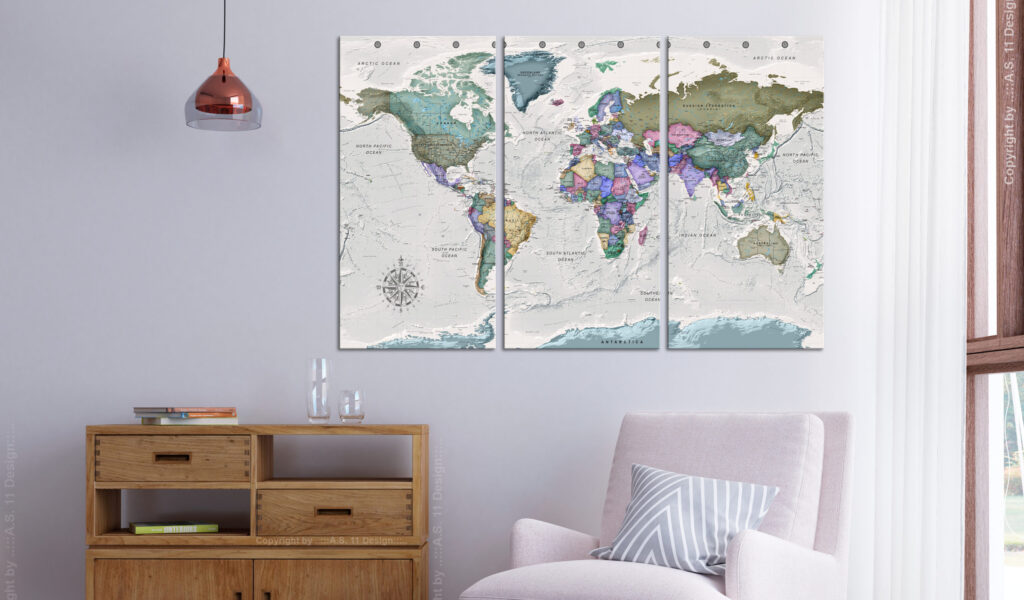 Schilderij - World Destinations (3 Parts) - Afbeelding 2