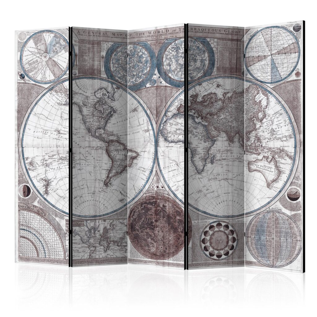Vouwscherm - Terraqueous Globe [Room Dividers]