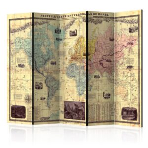 Vouwscherm - Nouvelle Carte Du Monde [Room Dividers]