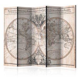 Vouwscherm - Mappe-Monde Geo-Hydrographique [Room Dividers]