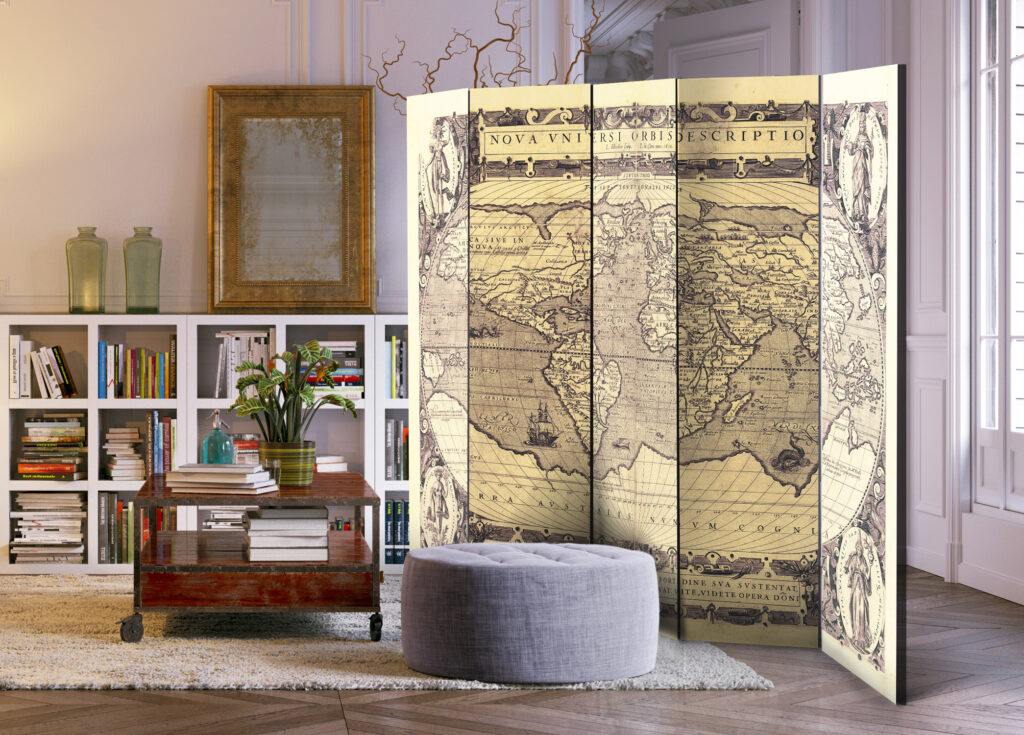 Vouwscherm - Nova Universi Orbis Descriptio  [Room Dividers] - Afbeelding 2