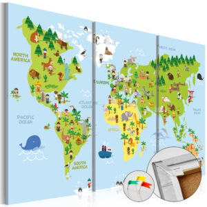 Afbeelding op kurk - Children's World [Cork Map]