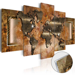 Afbeelding op acrylglas - Steel Map [Glass]