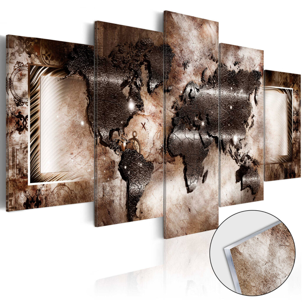Afbeelding op acrylglas - Platinum Map [Glass]