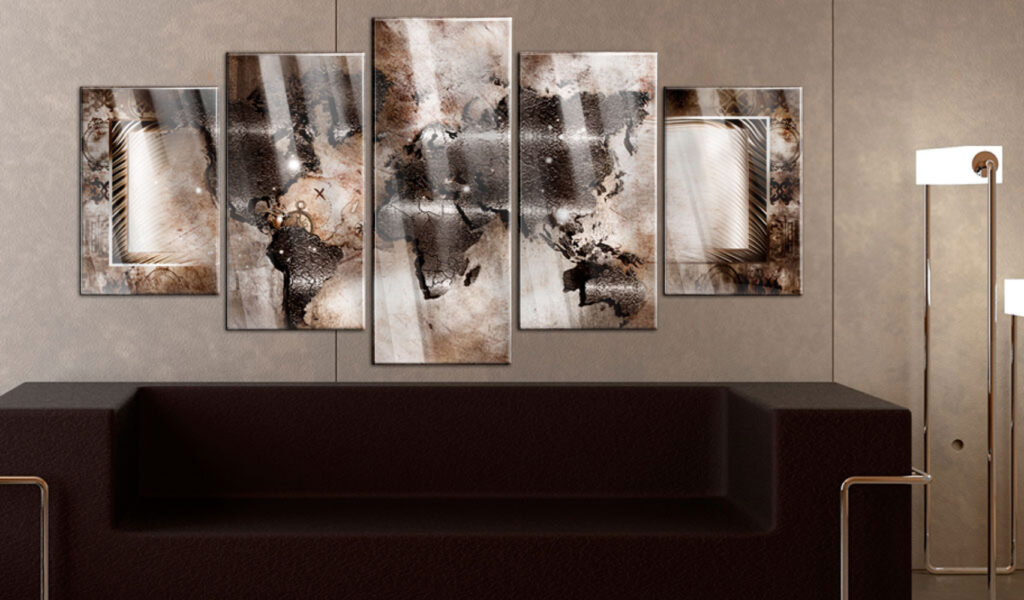 Afbeelding op acrylglas - Platinum Map [Glass] - Afbeelding 2