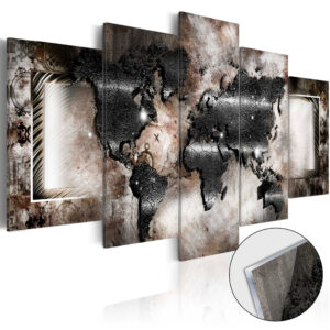 Afbeelding op acrylglas - Graphite Map [Glass]