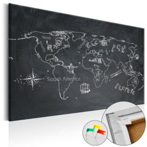 Afbeelding op kurk - Travel broadens the Mind [Cork Map]