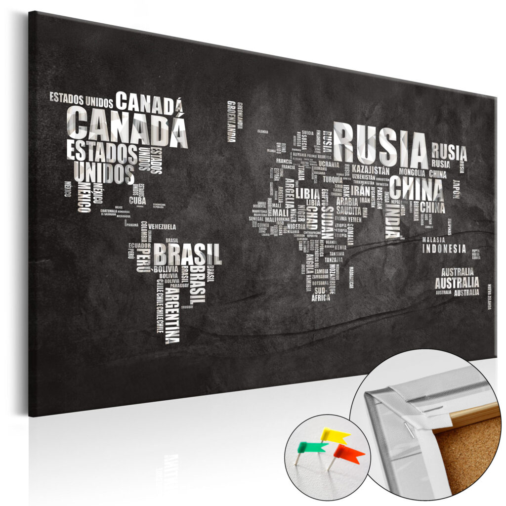 Afbeelding op kurk - Spanish Geography [Cork Map - Spanish Text]