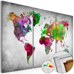 Afbeelding op kurk - Diversity of World [Cork Map]