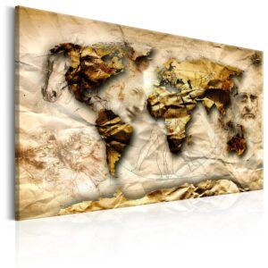 Schilderij - Map: Leonardo da Vinci inspiration