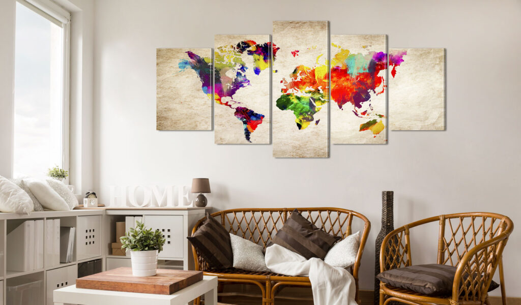 Schilderij - World Map: Abstract Fantasy - Afbeelding 2