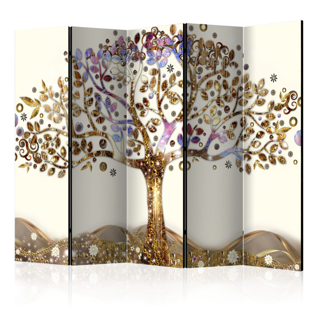Vouwscherm - Golden Tree II [Room Dividers]