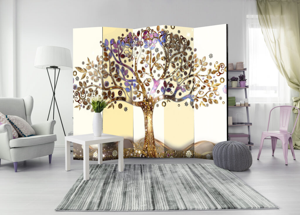 Vouwscherm - Golden Tree II [Room Dividers] - Afbeelding 2