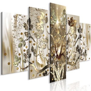 Schilderij - Royal Tree (5 Parts) Wide