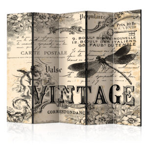 Vouwscherm - Vintage Correspondence II [Room Dividers]