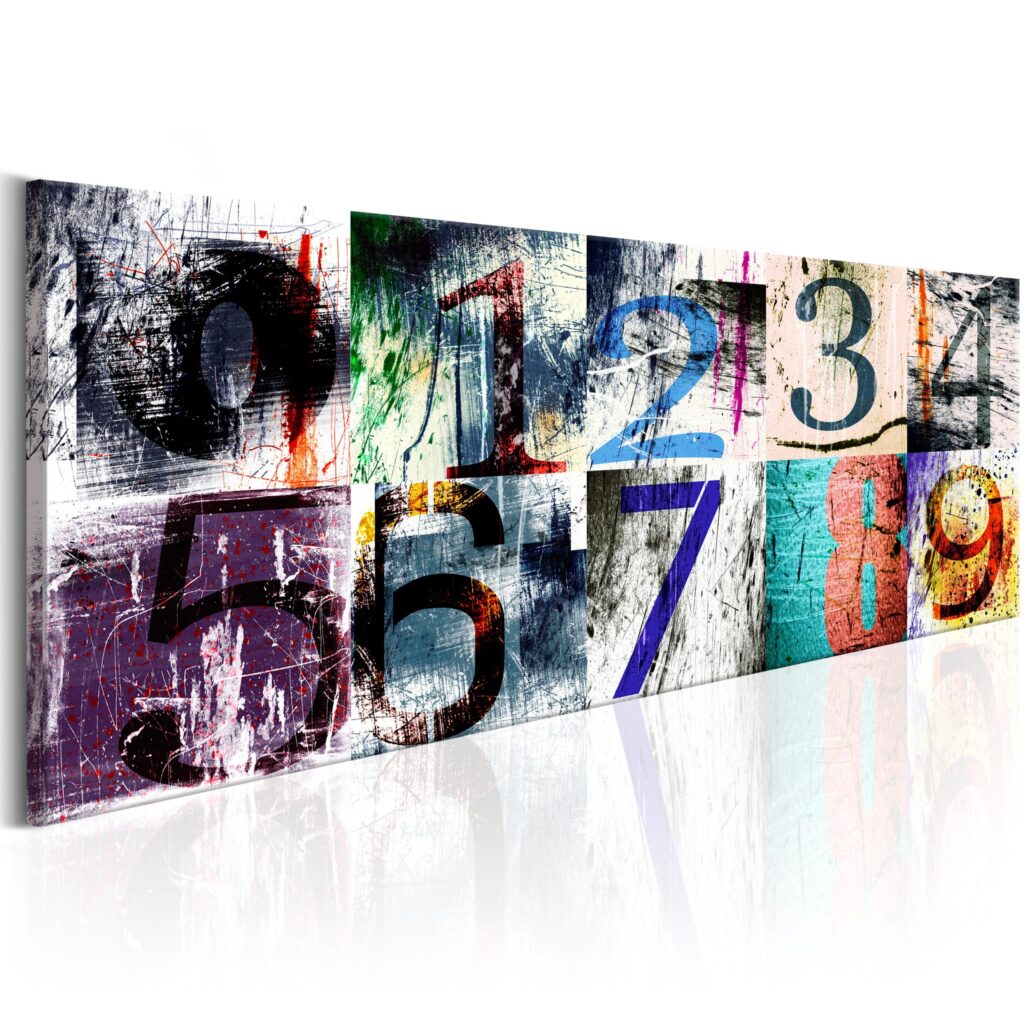 Schilderij -  Colourful Numbers