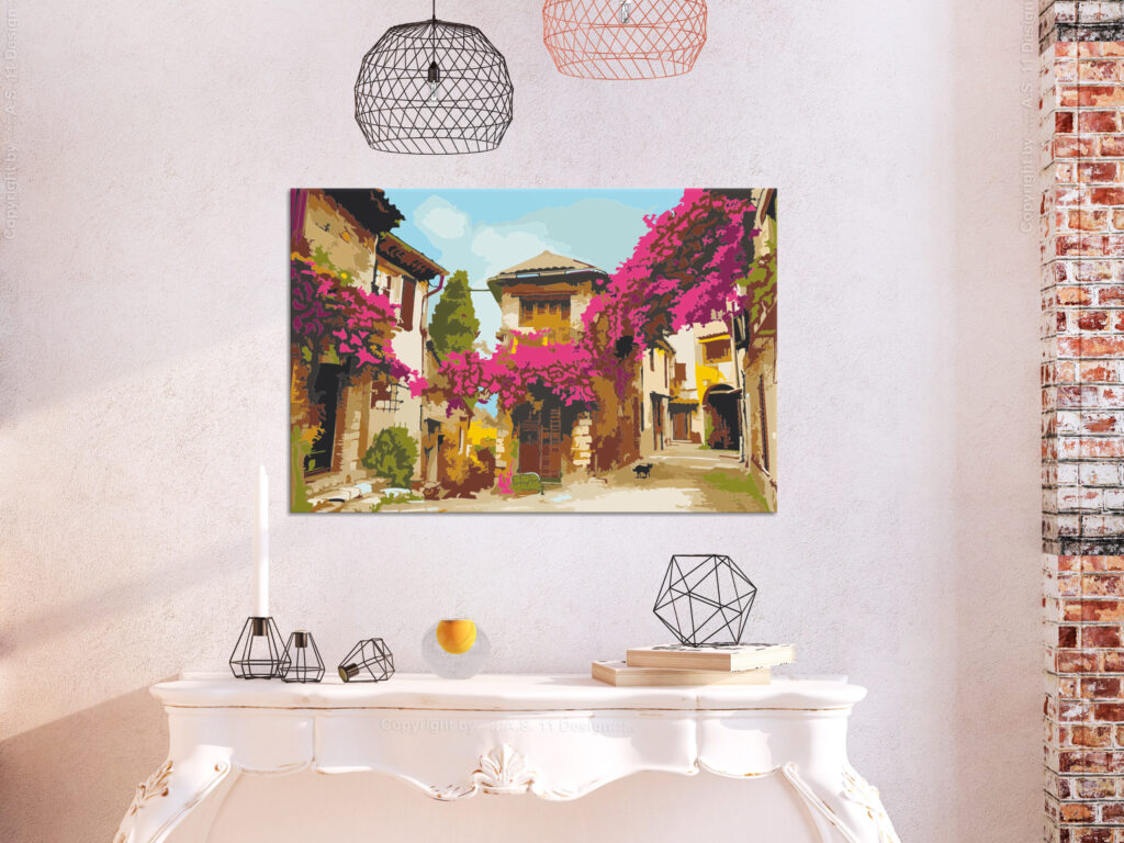 Doe-het-zelf op canvas schilderen - Mediterranean Town - Afbeelding 2