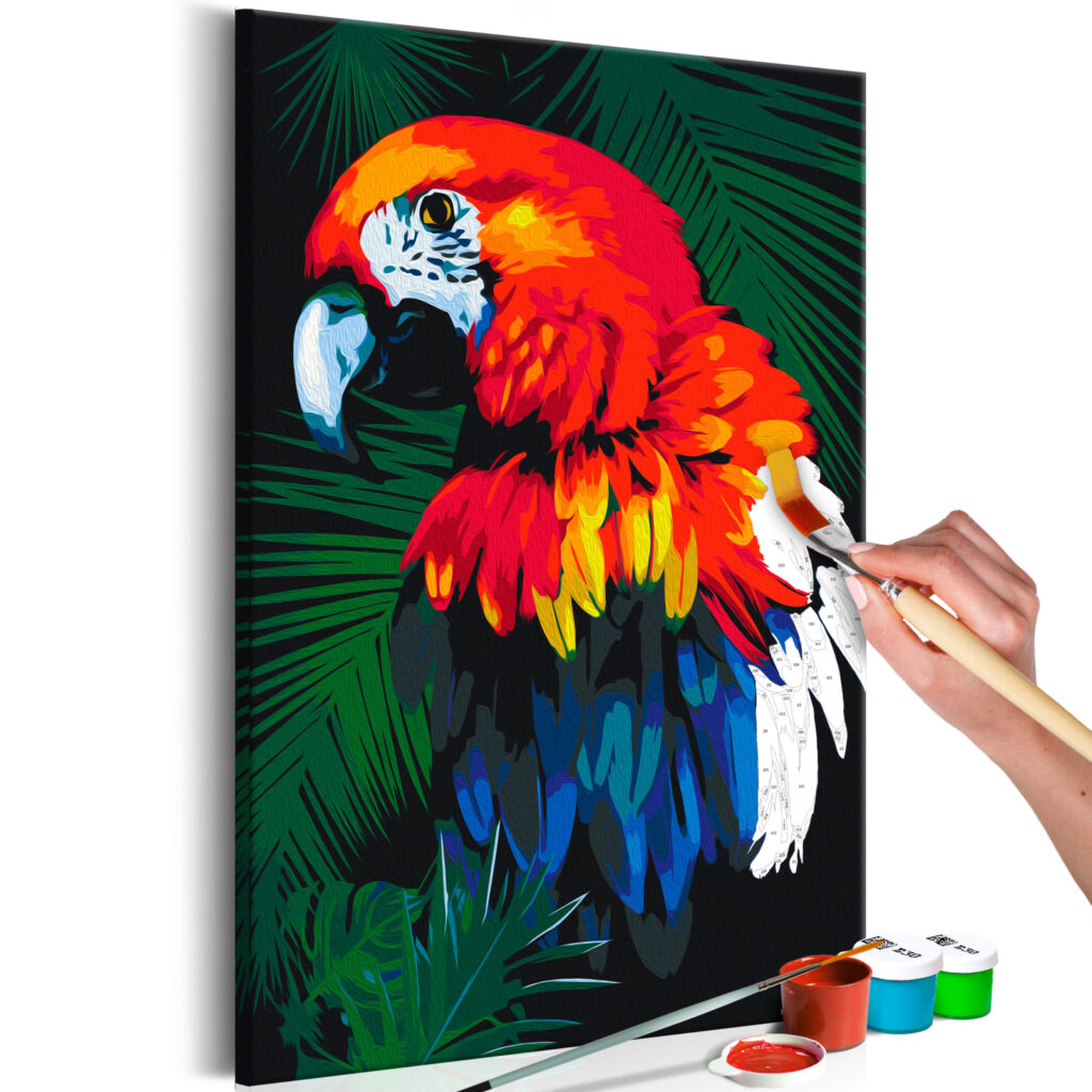 Doe-het-zelf op canvas schilderen - Parrot