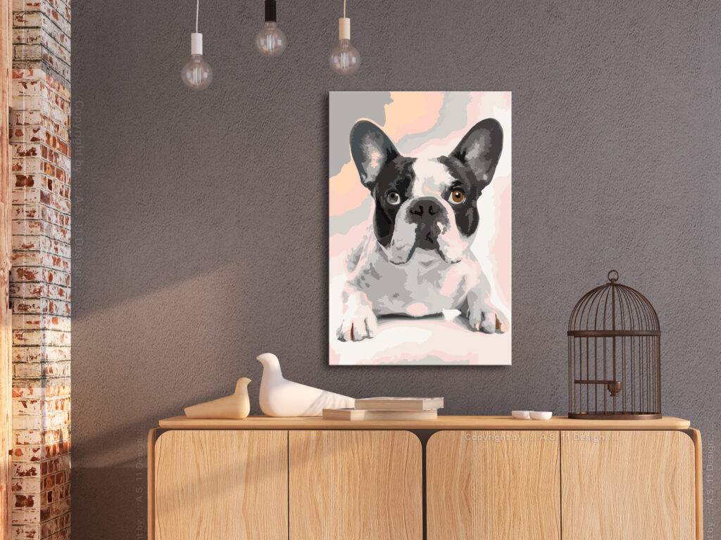 Doe-het-zelf op canvas schilderen - French Bulldog - Afbeelding 2