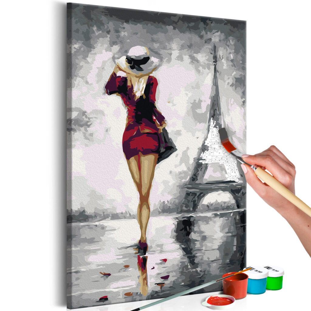 Doe-het-zelf op canvas schilderen - Parisian Girl