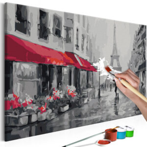 Doe-het-zelf op canvas schilderen - Rainy Paris