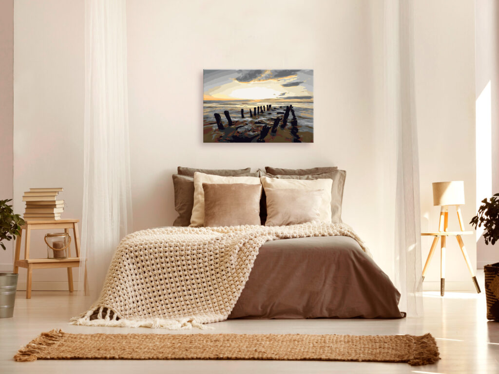 Doe-het-zelf op canvas schilderen - Beach (Sunrise) - Afbeelding 2