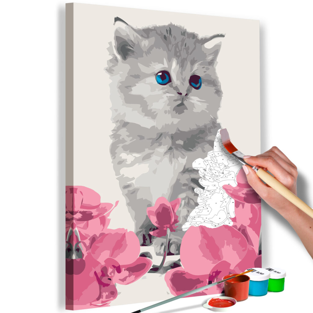 Doe-het-zelf op canvas schilderen - Kitty Cat