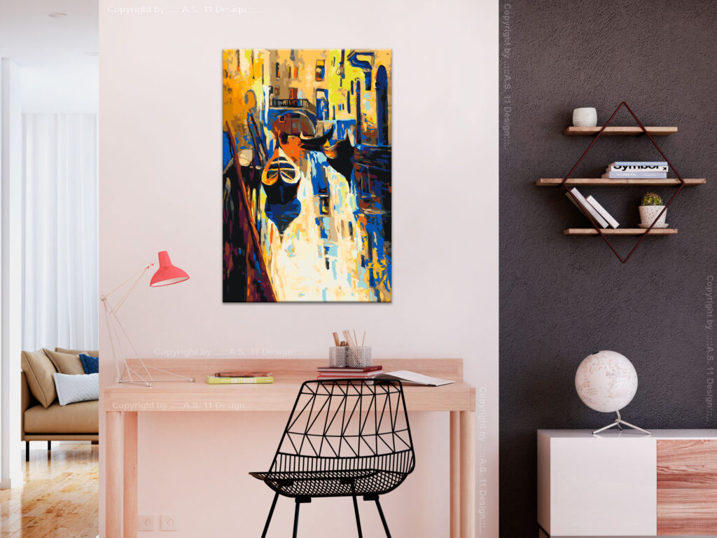 Doe-het-zelf op canvas schilderen - Venice (Gondolas) - Afbeelding 2