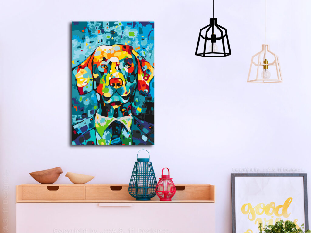 Doe-het-zelf op canvas schilderen - Dog Portrait - Afbeelding 2