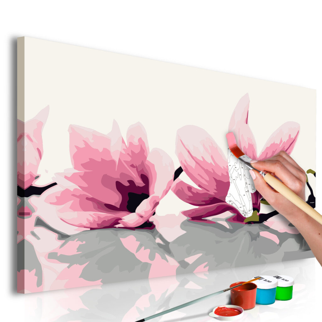Doe-het-zelf op canvas schilderen - Magnolia (White Background)