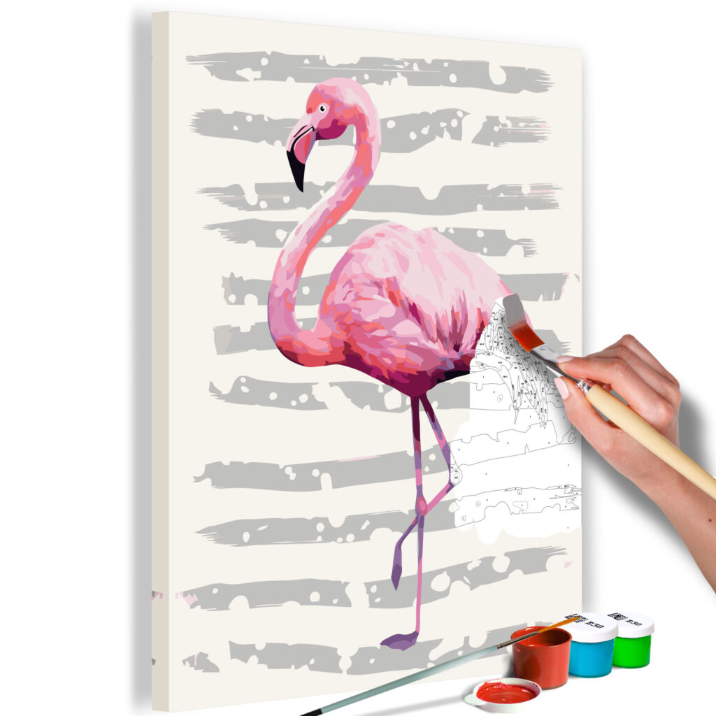 Doe-het-zelf op canvas schilderen - Beautiful Flamingo