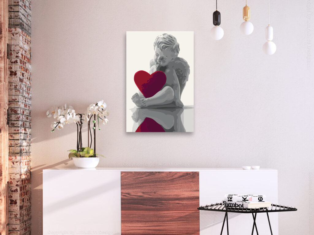 Doe-het-zelf op canvas schilderen - Angel (Red Heart) - Afbeelding 2