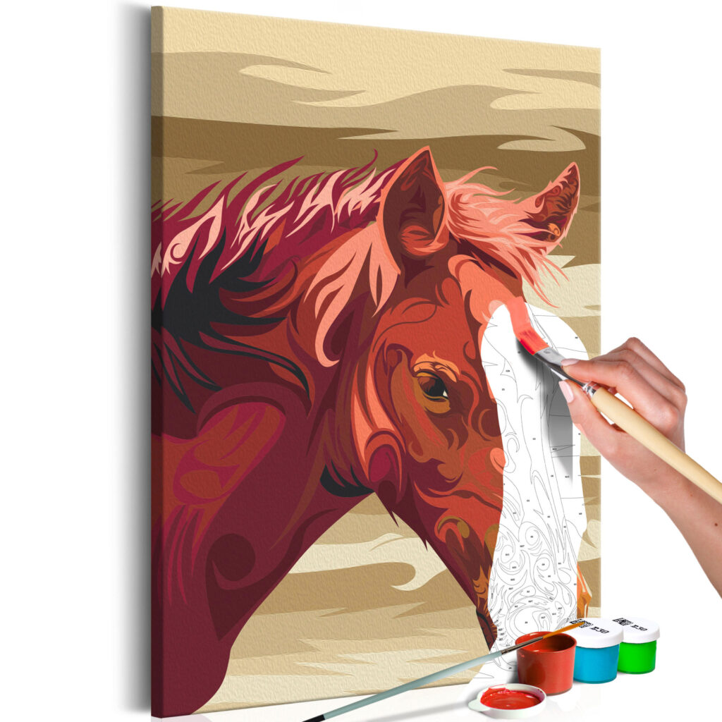 Doe-het-zelf op canvas schilderen - Brown Horse