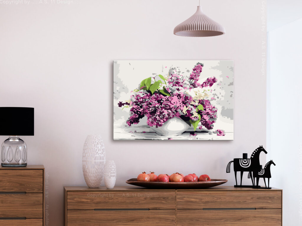 Doe-het-zelf op canvas schilderen - Vase and Flowers - Afbeelding 2